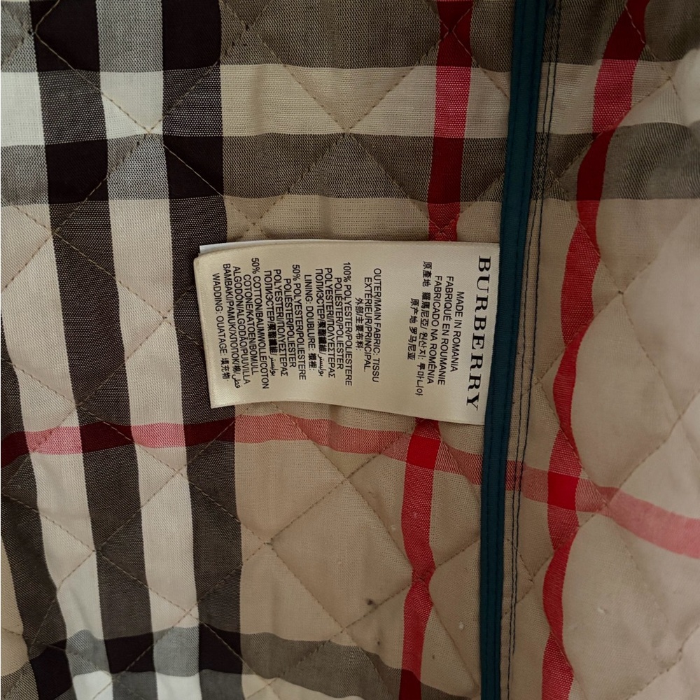 Burberry Teal Quilted Jacket - Picture 8 of 8